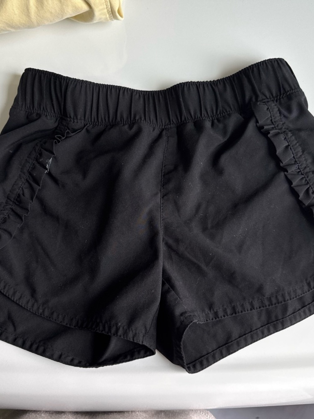 Old Navy Black Athletic Shorts with Ruffle Pockets